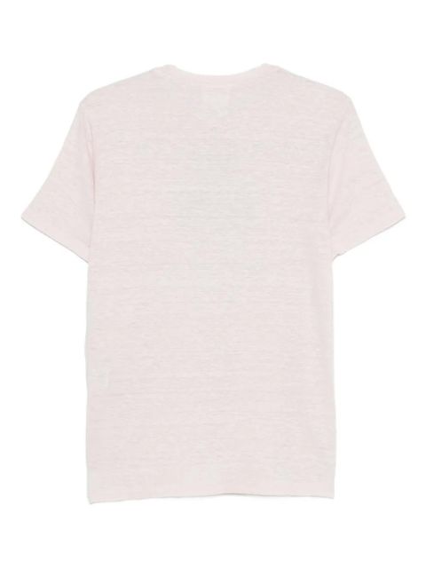 MARANT ÉTOILE Zewel logo-print linen T-shirt - Pink - zdjęcie produktu nr 2