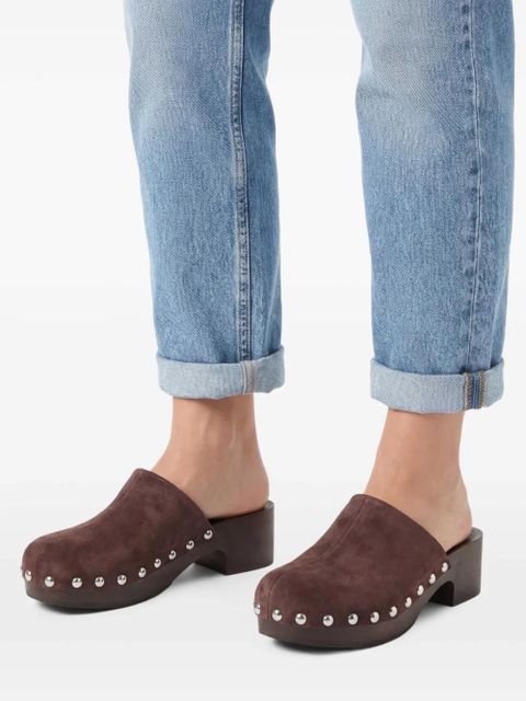Simon Miller suede clog pumps - Brown
