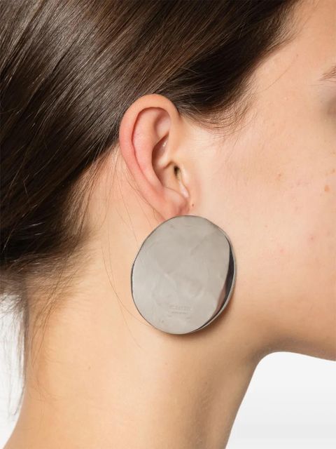 Jil Sander disc-detail earrings - Silver - zdjęcie produktu nr 2