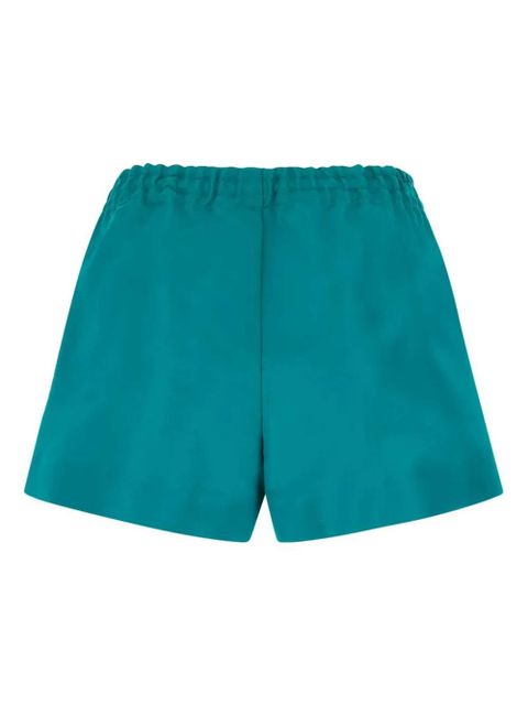 Valentino Garavani drawstring-waist pressed-crease shorts - Green - zdjęcie produktu nr 2