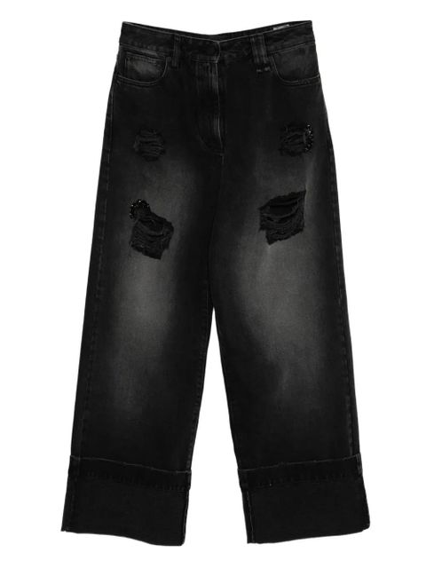 Simone Rocha embellished straight-leg jeans - Black - zdjęcie produktu nr 1