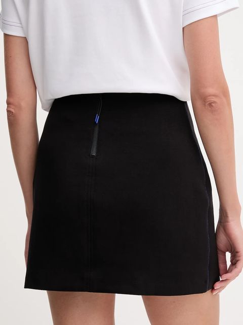 Calvin Klein Jeans spódnica kolor czarny mini rozkloszowana LV044D221G