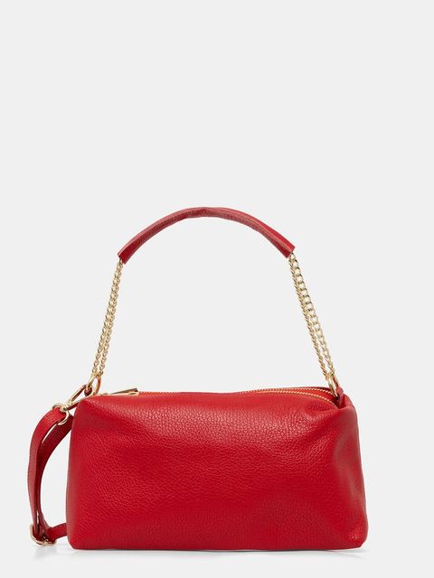 Answear.LAB torebka skórzana kolor czerwony