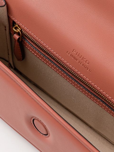 Pinko torebka skórzana Horizontal kolor różowy 105083 A26L