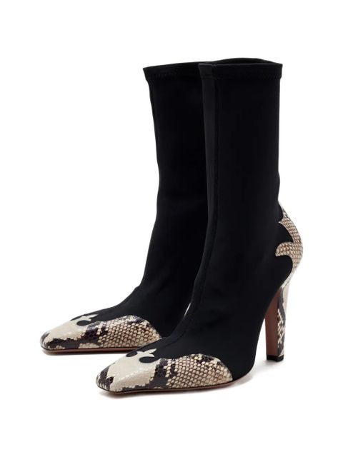Paris Texas Belle snakeskin-effect ankle boots - Black - zdjęcie produktu nr 2