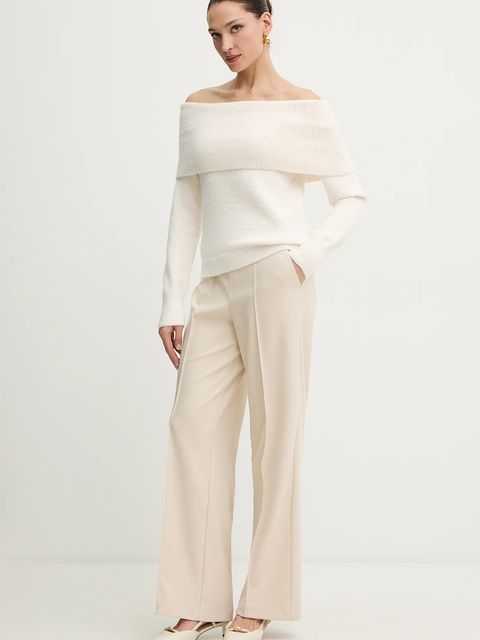 Morgan sweter damski kolor beżowy MBOGO