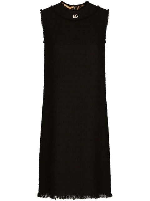 Dolce & Gabbana DNA DG-logo tweed midi dress - Black - zdjęcie produktu nr 1