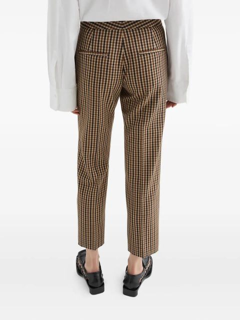 Jil Sander checked trousers - Brown