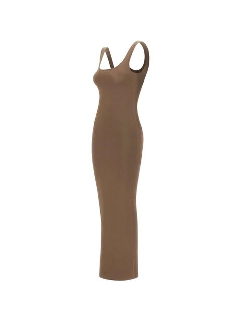 ENTIRE STUDIOS Square Neck Knit midi dress - Brown