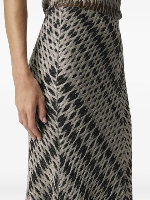 Missoni 3D diamond-pattern maxi skirt - Neutrals