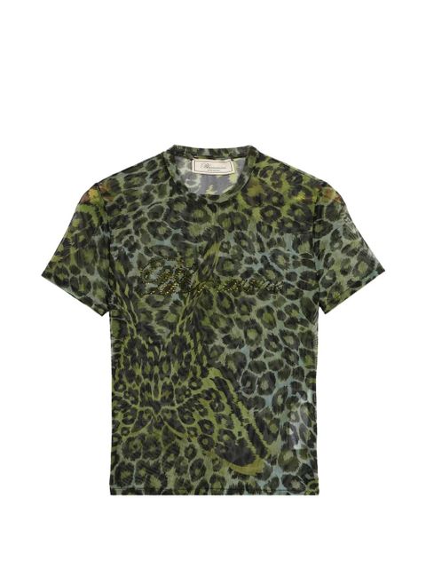 Blumarine animal-pattern blouse - Green - zdjęcie produktu nr 1