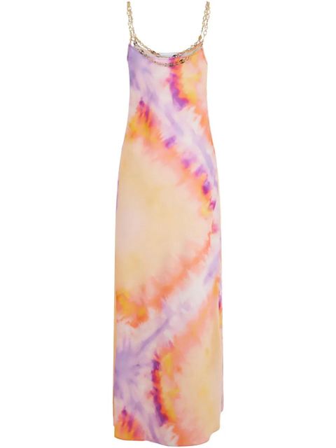 Rabanne printed satin maxi dress - Orange - zdjęcie produktu nr 1