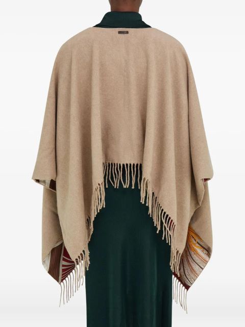 Ferragamo fringed reversible cape - Neutrals - zdjęcie produktu nr 2