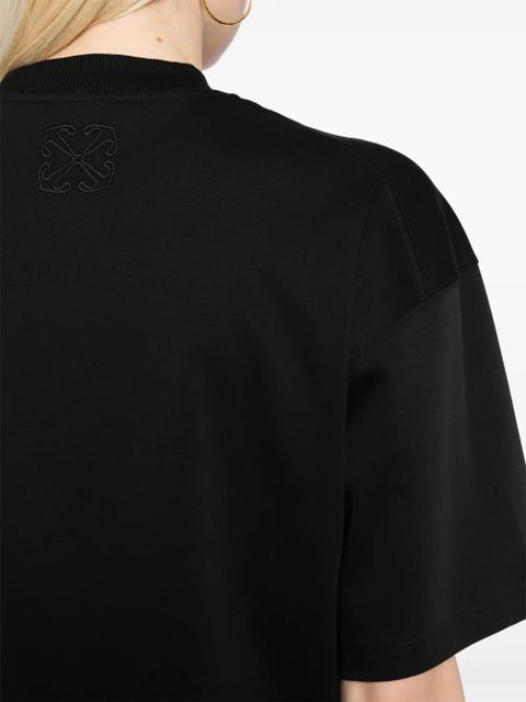 Off-White Arrows-embroidery cotton T-shirt - Black