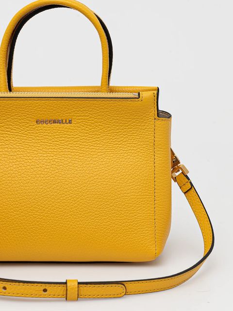 Coccinelle torebka skórzana ARLETTIS kolor żółty MD5 18 02 01