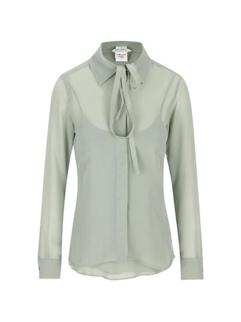 Max Mara tie-neck top - Green - zdjęcie produktu nr 1