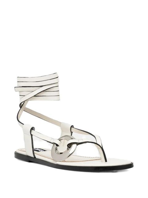 ALOHAS Morosia leather ankle-tie sandals - White