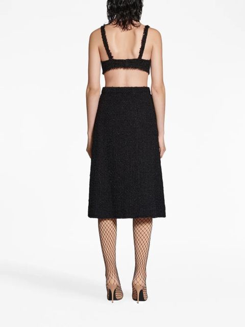 Balenciaga bustier tweed cropped top - Black