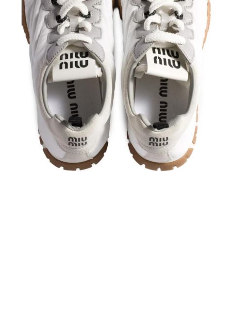 Miu Miu Tyre stitching sneakers - White