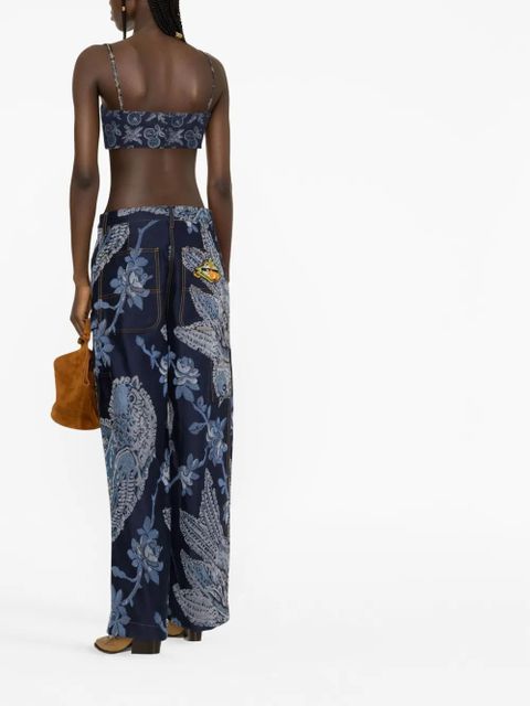 ETRO patterned-jacquard bralette - Blue - zdjęcie produktu nr 1