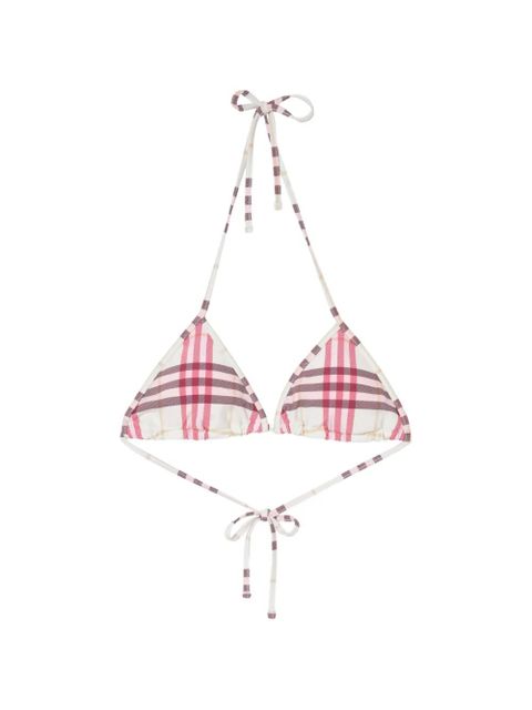 Burberry Check bikini top - Neutrals - zdjęcie produktu nr 1