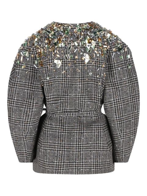 FENDI crystal-embellished jacket - Grey
