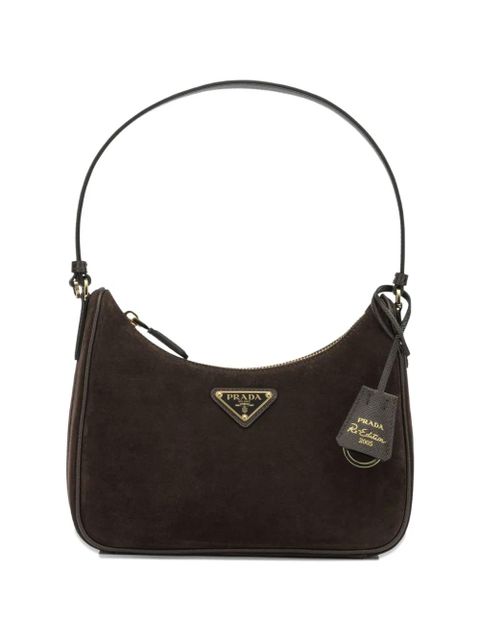 Prada Re-Edition 2005 suede shoulder bag - Brown - zdjęcie produktu nr 1