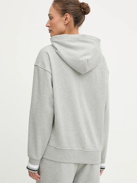 Calvin Klein Performance bluza damska kolor szary z kapturem gładka LVGWF5W309