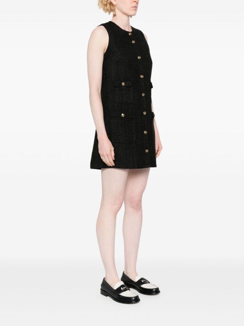 SANDRO embossed-buttons dress - Black - zdjęcie produktu nr 2