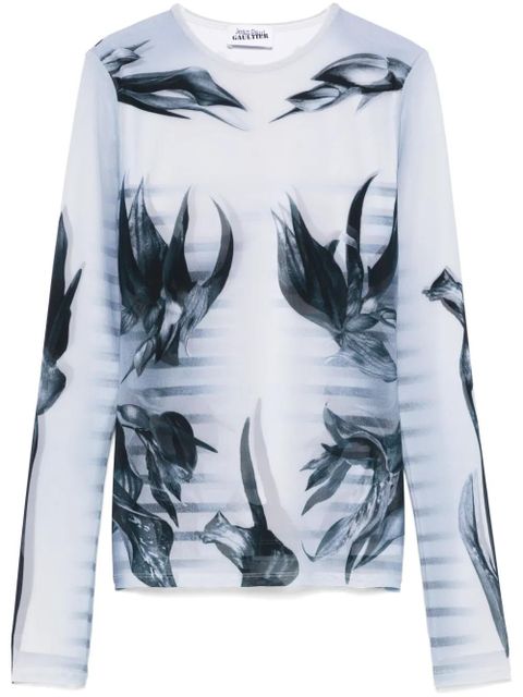 Jean Paul Gaultier The Flower Body Morphing Marinière T-shirt - White - zdjęcie produktu nr 1