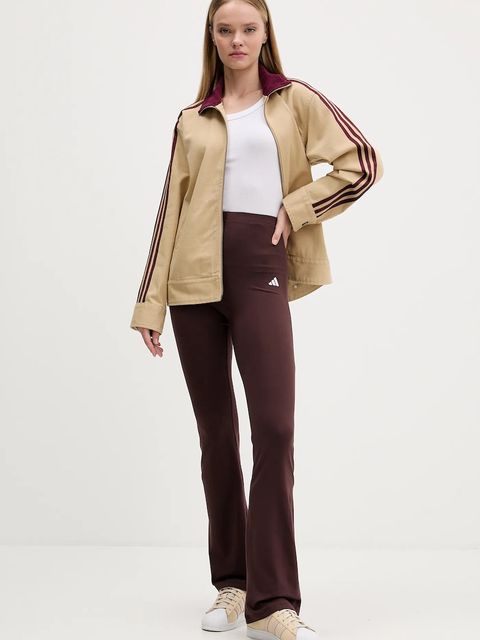 adidas legginsy Essentials damskie kolor brązowy gładkie JY3328 - zdjęcie produktu nr 2