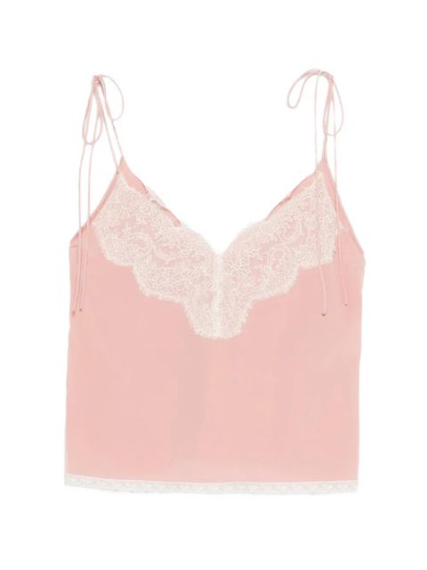 Valentino Garavani lace-trim tank top - Pink - zdjęcie produktu nr 2