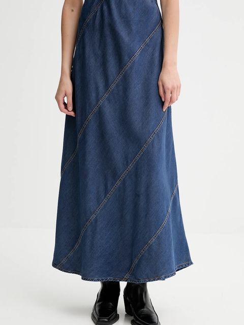 MUNTHE spódnica jeansowa PARSON kolor niebieski maxi rozkloszowana 252122225207 - zdjęcie produktu nr 1