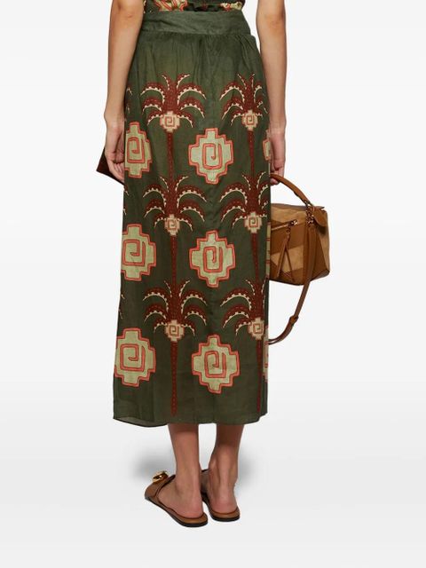 Johanna Ortiz Amazon Echoes skirt - Green - zdjęcie produktu nr 2