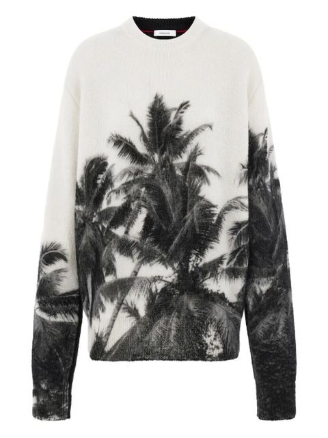 Ferragamo palm-tree print sweatshirt - White - zdjęcie produktu nr 1
