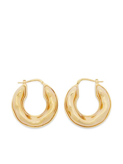 Jil Sander sculpted hoop earrings - Yellow - zdjęcie produktu nr 1