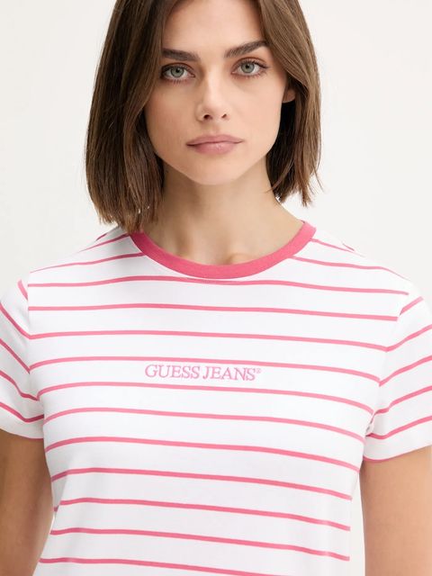 Guess Jeans t-shirt damski kolor różowy W4BI53 KCIE1