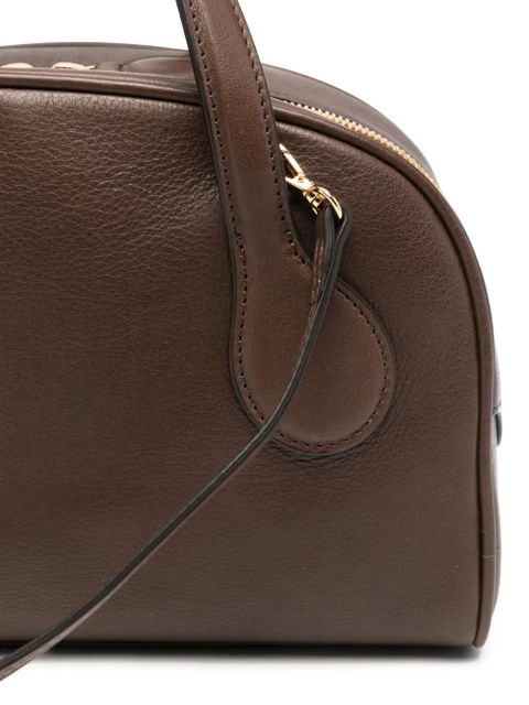 Liffner mini bowling smooth leather tote bag - Brown