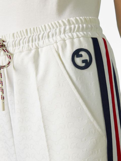 Gucci Web-striped jacquard trousers - White