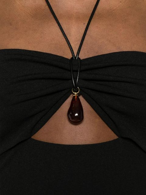 Nanushka halterneck cut-out detail midi dress - Black