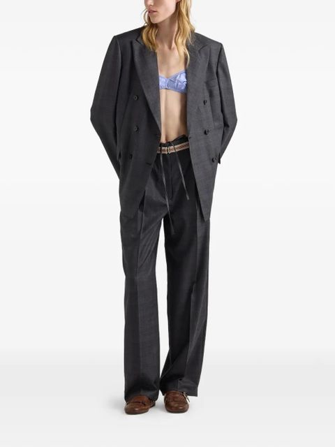 Prada checked wool pants - Grey - zdjęcie produktu nr 2