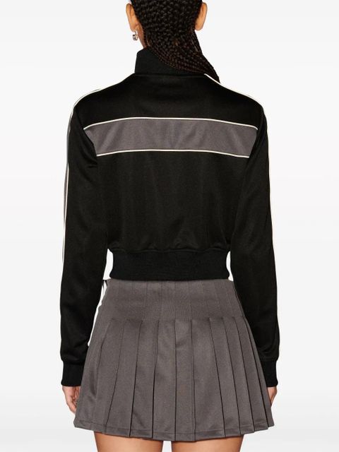 AMBUSH zip-up striped sweatshirt - Black