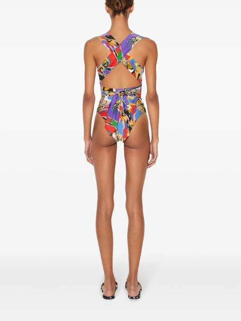 PUCCI Orchidee-print swimsuit - Purple