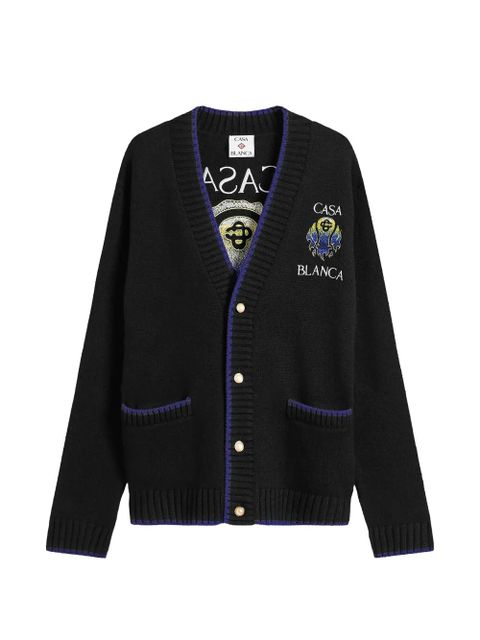 Casablanca Flaming Tennis Ball cardigan - Black - zdjęcie produktu nr 1