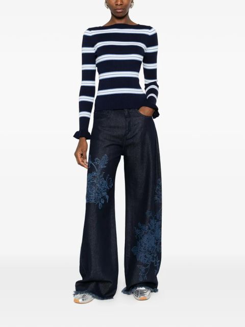 TWINSET striped ruffled top - Blue - zdjęcie produktu nr 2