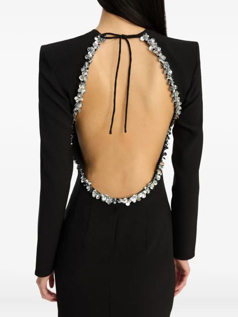 ROTATE BIRGER CHRISTENSEN open-back maxi dress - Black