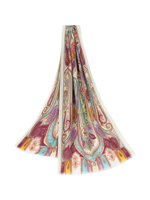 ETRO paisley-print jacquard scarf - Pink