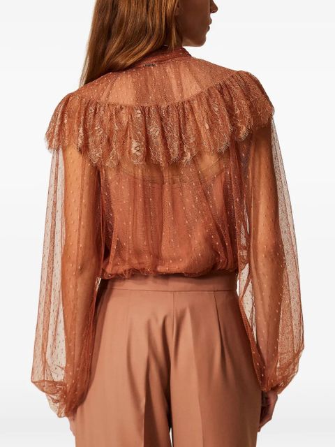TWINSET tulle blouse - Brown