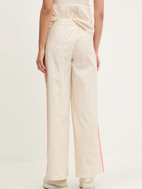 adidas Originals spodnie Wideleg Pant damskie kolor beżowy proste high waist KC0675