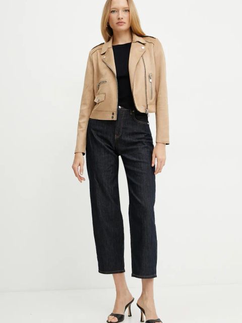 Morgan ramoneska GOUSMI damska kolor brązowy przejściowa GOUSMI